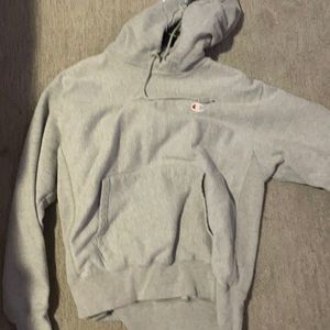 Grey champion reverse weave hoodie